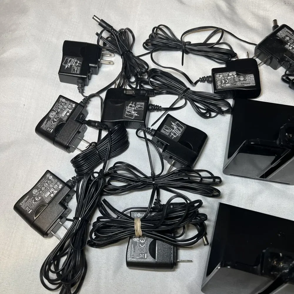 Lot Of 6 Plantronics C054 Charging Base w/ 10ct Power Adapters Bulk